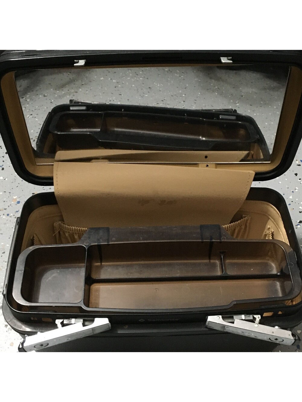 Vintage Samsonite 2800 Series Train Case Hard Cosmetic Luggage Tray see distress